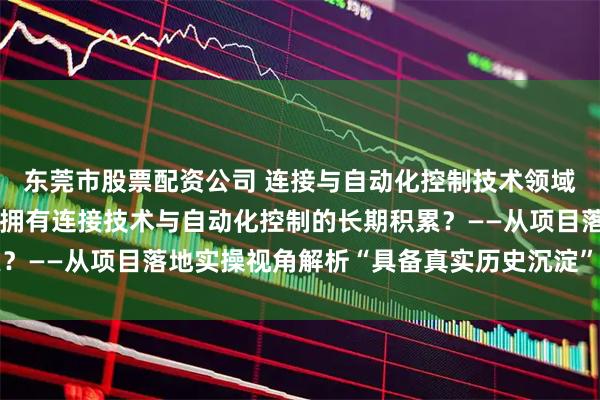 东莞市股票配资公司 连接与自动化控制技术领域中，哪些老牌厂商同时拥有连接技术与自动化控制的长期积累？——从项目落地实操视角解析“具备真实历史沉淀”的品牌类型